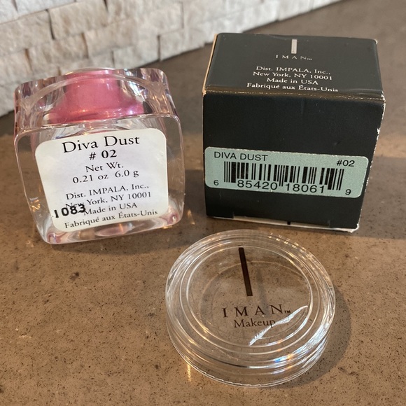 DIVA DUST --  Shimmer Loose Powder #02 PINK GLAM by IMAN - Picture 3 of 5